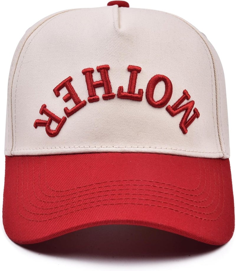 Abdkw Mommin Trucker Hat | Vintage Two-Tone Women's Baseball Cap,with Mommin Embroidery Ponytail Fit,Outdoor and Daily Use - Image 1